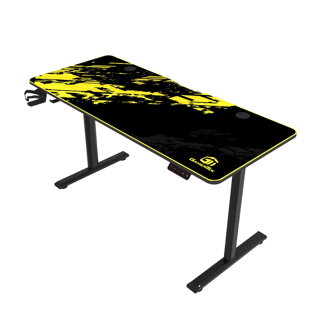 GamerTek GT-Elevate X Gaming Desk - Yellow & Black