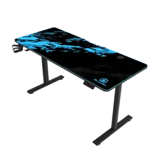 GamerTek GT-Elevate X Gaming Desk - Blue & Black