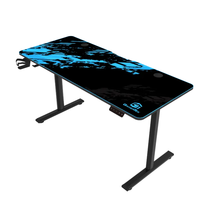 GamerTek GT-Elevate X Gaming Desk - Blue & Black