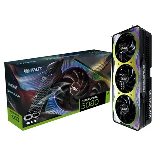 PALIT GeForce RTX 5080 16GB GDDR7 GameRock OC Edition Graphics Card DLSS 4