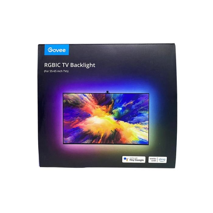 Govee DreamView T1 TV Backlight, For 55" - 65" Televisions, RGBIC Colored Lighting, 2.4GHz Wi-Fi + Bluetooth, 12 Scene Modes, Smart APP & Voice Control, Govee Envisual Technology | H61992D3
