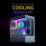 HYTE Thicc Q60 240mm AIO Liquid CPU Cooler with 5" UltraSlim IPS Display, White