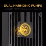 HYTE Thicc Q60 240mm AIO Liquid CPU Cooler with 5" UltraSlim IPS Display, White