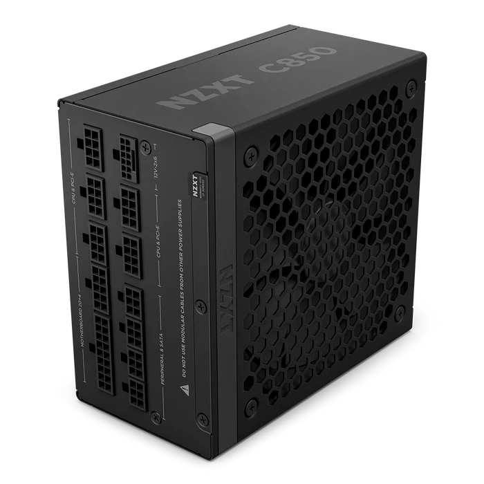 NZXT C850 Gold ATX 3.1 - Fully Modular Low-Noise PC Gaming Power Supply - 850 Watts - 80 Plus Gold - 12V-2x6 Connector - Zero Fan Mode - 100% Japanese Capacitors - Black