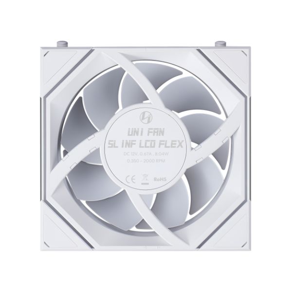 LIAN LI UNI FAN SL-INF LCD FLEX 120mm 1-Pack (White)