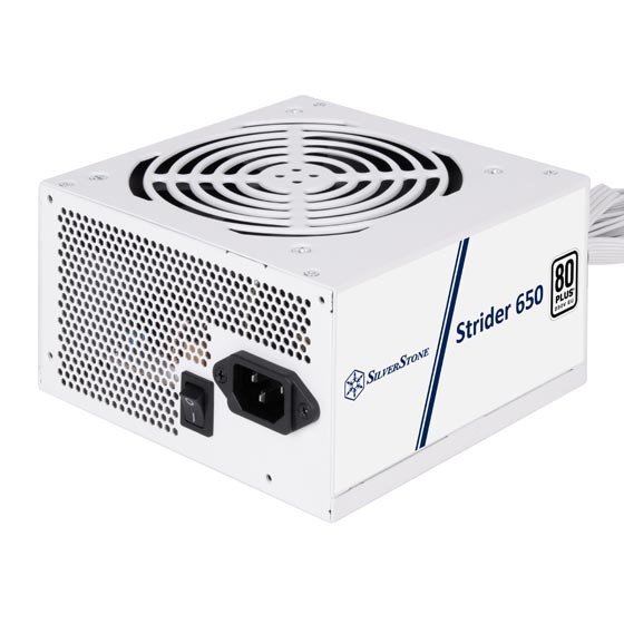 SilverStone Strider 650 Non-Modular Power Supply, 650W Power, 80 Plus Certification, Active PFC, 120mm Silent Fan, Class-Leading Single +12V Rail, ATX Form Factor, White
