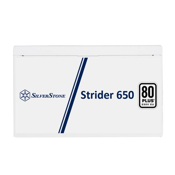 SilverStone Strider 650 Non-Modular Power Supply, 650W Power, 80 Plus Certification, Active PFC, 120mm Silent Fan, Class-Leading Single +12V Rail, ATX Form Factor, White