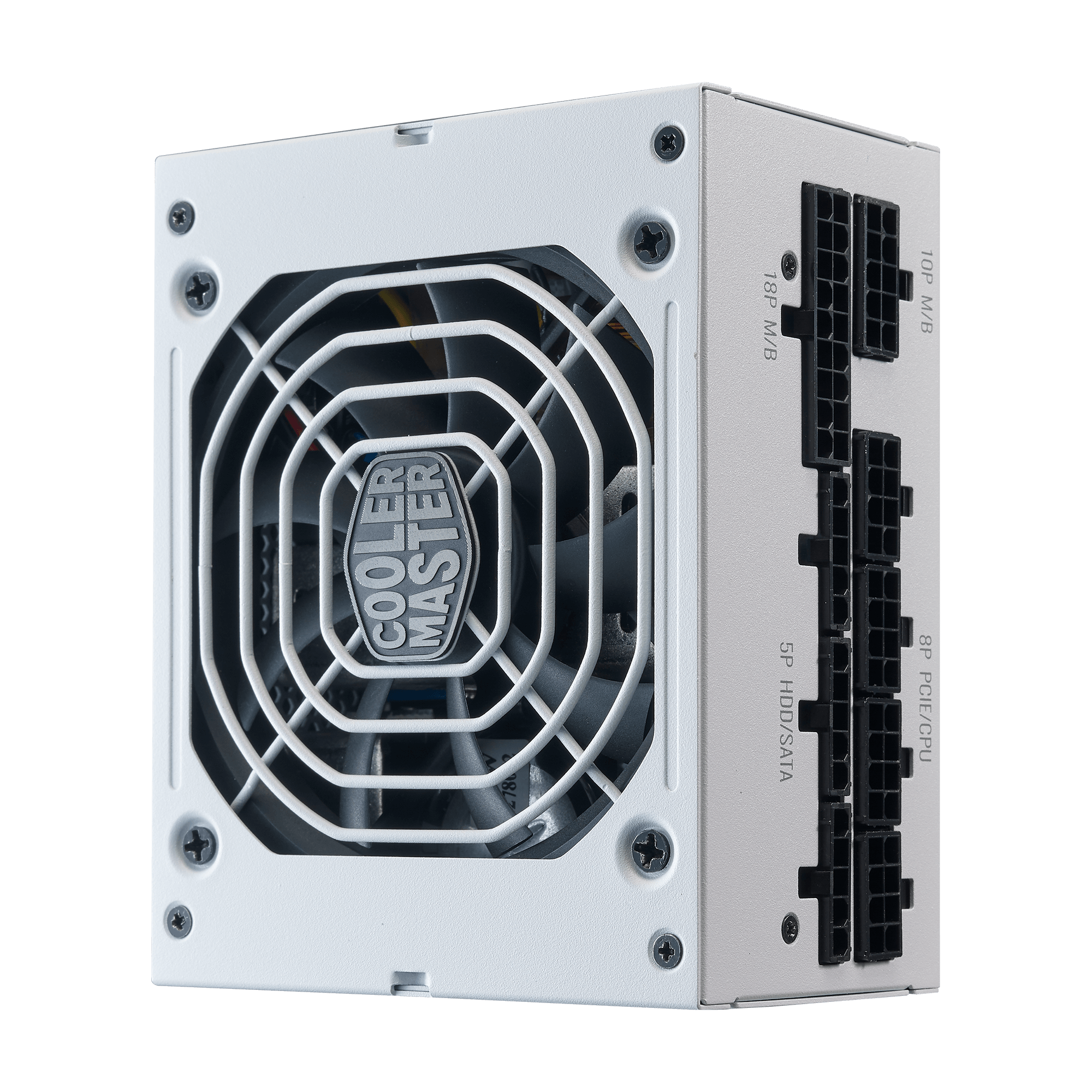 Cooler Master V850 SFX Gold ATX 3.1 White Edition, EU Plug - 850W 80 PLUS Gold, Full Modular Power Supply, SFF/Mini-ITX Power Supply, 92mm FDB Fan, PCIe 5.1 Cable, SFX to ATX Bracket